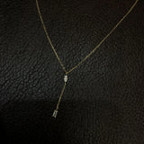 925 Silver Tassel Square Crystal Choker Necklace 14K Plated  Wedding Jewelry