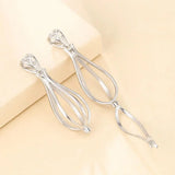 925 Silver Teardrop Cage Charm Pendant for Pearls and Gemstones