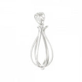 925 Silver Teardrop Cage Charm Pendant for Pearls and Gemstones