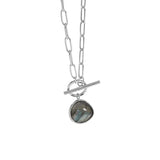 925 Silver Teardrop Labradorite Pendant March Birthstone