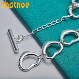 925 Sterling Silver Ten Heart Bracelet For Women Charm Jewelry