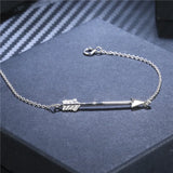 925 Silver Tennis Bracelet Arrow Feather Chain for Women Fine Jewelry
