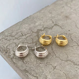 925 Silver Filigree Hoop Earrings Textured Huggie Circle Dainty Thick