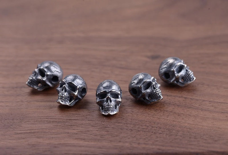 925 Sterling Silver Thai Skull Charm Pendant