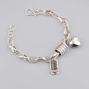 Vintage Geometric Heart Love Lucky Punk Bracelet for Women