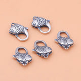 925 Sterling Silver DIY Jewelry Fish Buckle Spring Bracelet Necklace Finish