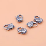 925 Sterling Silver DIY Jewelry Fish Buckle Spring Bracelet Necklace Finish