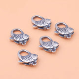 925 Sterling Silver DIY Jewelry Fish Buckle Spring Bracelet Necklace Finish