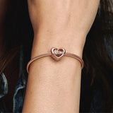 925 Silver Heart Charm Bead for Bracelet Making Women Mother's Christmas Gift