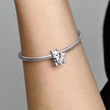 925 Silver Heart Charm Bead for Bracelet Making Women Mother's Christmas Gift