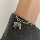 Vintage 925 Silver Charm Bracelet Thai Silver Jewelry