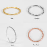925 Silver Thin Ring Rose Dazzling Polish Ladies Stackable Fine Jewelry