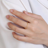 925 Silver Thin Ring Rose Dazzling Polish Ladies Stackable Fine Jewelry