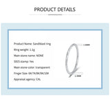 925 Silver Thin Ring Rose Dazzling Polish Ladies Stackable Fine Jewelry
