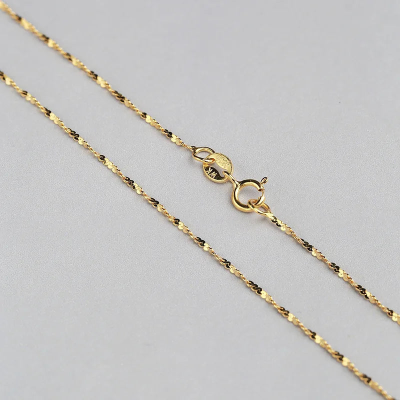 925 Silver 0.8MM Starry Charm Necklace 16 & 18 Inches