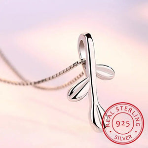 925 Sterling Silver Three Leaves Pendant Necklace For Women Gift
