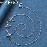 925 Silver Starfish Pendant Set for Women