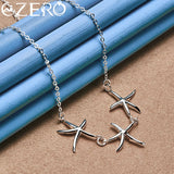 925 Silver Starfish Pendant Set for Women