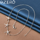 925 Silver Starfish Pendant Set for Women