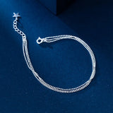 925 Silver 3-layer Bracelets for Women Jewelry Gift