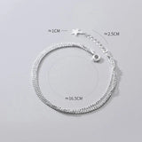925 Silver 3-layer Bracelets for Women Jewelry Gift