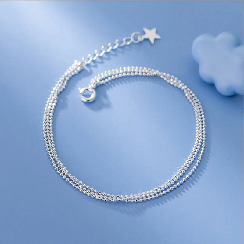 925 Silver 3-layer Bracelets for Women Jewelry Gift