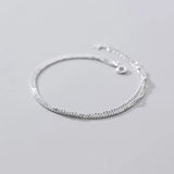 925 Silver 3-layer Bracelets for Women Jewelry Gift