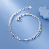 925 Silver 3-layer Bracelets for Women Jewelry Gift