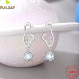 925 Silver Ocean Moonstone Drop Earrings Fine Jewelry