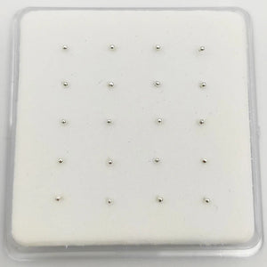 925 Silver Tiny 1.2 MM Ball Nose Studs 20pcs