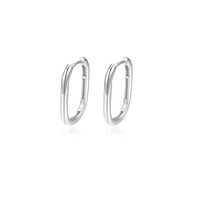 925 Silver Tiny Cartilage Hoop Earrings Hypoallergenic Huggie Oval Circle