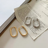 925 Silver Tiny Cartilage Hoop Earrings Hypoallergenic Huggie Oval Circle