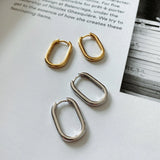 925 Silver Tiny Cartilage Hoop Earrings Hypoallergenic Huggie Oval Circle