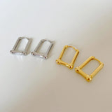 925 Silver Small Square Huggie Earrings for Women Girls