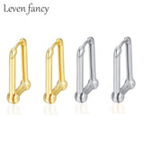 925 Silver Small Square Huggie Earrings for Women Girls