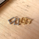 925 Silver Small Square Huggie Earrings for Women Girls
