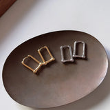 925 Silver Small Square Huggie Earrings for Women Girls