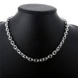 925 Silver Buckle Necklace 18" Chain Wedding Party Jewelry