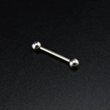 925 Silver Tongue Piercing 16MM Bars 5MM Ball Punk Decoration Unisex