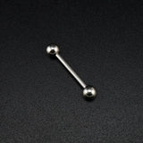 925 Silver Tongue Piercing 16MM Bars 5MM Ball Punk Decoration Unisex