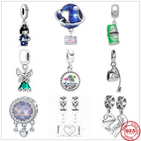 925 Silver Toothbrush Toothpaste Pendant DIY charm for Bracelet