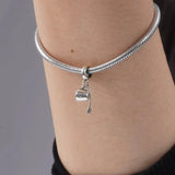 925 Silver Toothbrush Toothpaste Pendant DIY charm for Bracelet