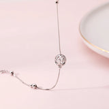 925 Silver Transfer Bead Anklet Summer Foot Chain