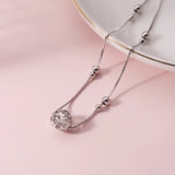 925 Silver Transfer Bead Anklet Summer Foot Chain