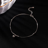 925 Sterling Silver Bell Anklet Female Foot Ornaments