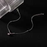 925 Sterling Silver Bell Anklet Female Foot Ornaments