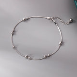 925 Silver Beaded Anklet Women's Summer Foot Chain