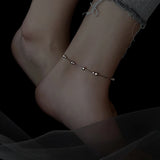 925 Silver Beaded Anklet Women's Summer Foot Chain