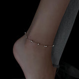 925 Silver Beaded Anklet Women's Summer Foot Chain