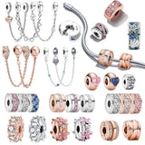 925 Silver Safety Chain Beads for Charms Bracelet